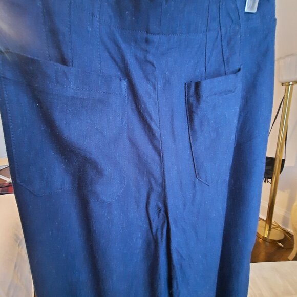 Haver and Blair (London) wide leg trousers, navy blue, classic look - Picture 4 of 8